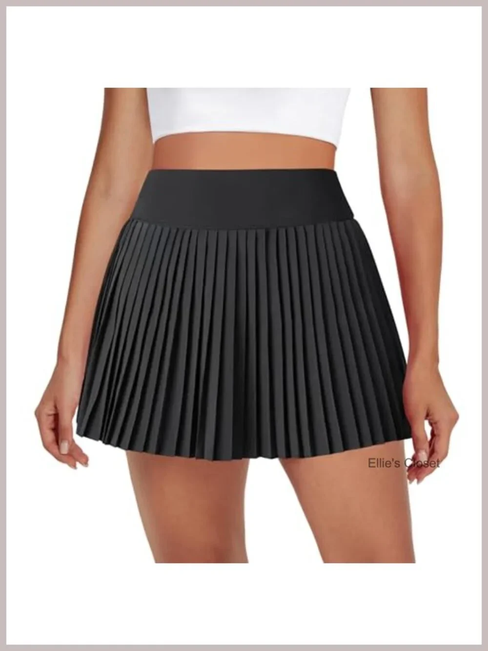 High Waisted Pleated Tennis Skort with Pockets Lightweight Athletic Golf Skirt